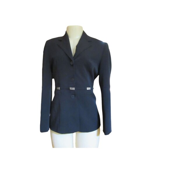 Vintage Vertigo Paris Black Blazer Jacket in Size Medium, Made in France - Picture 2 of 7